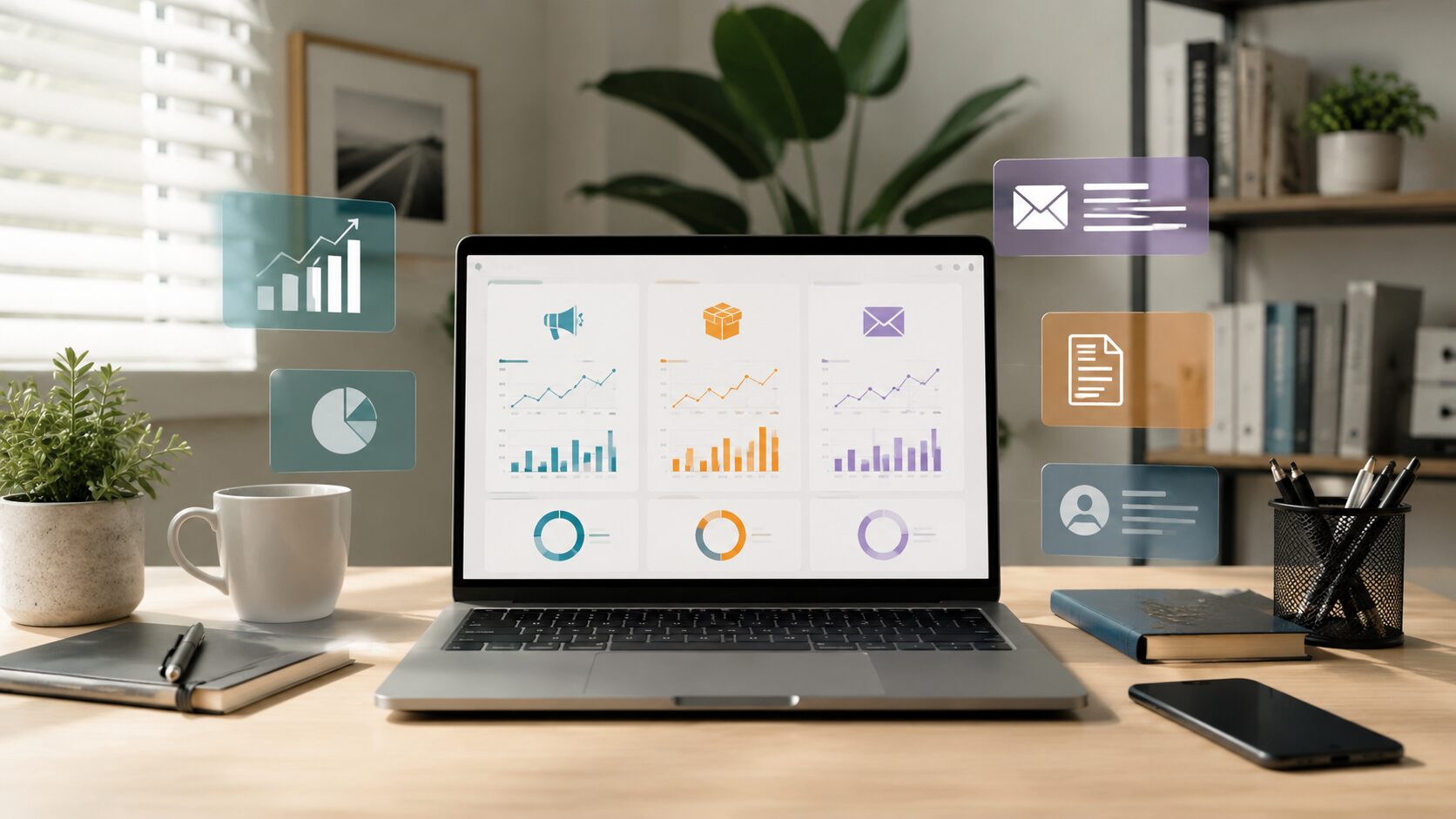 Go Digital Income dashboard showing three online income stream concepts