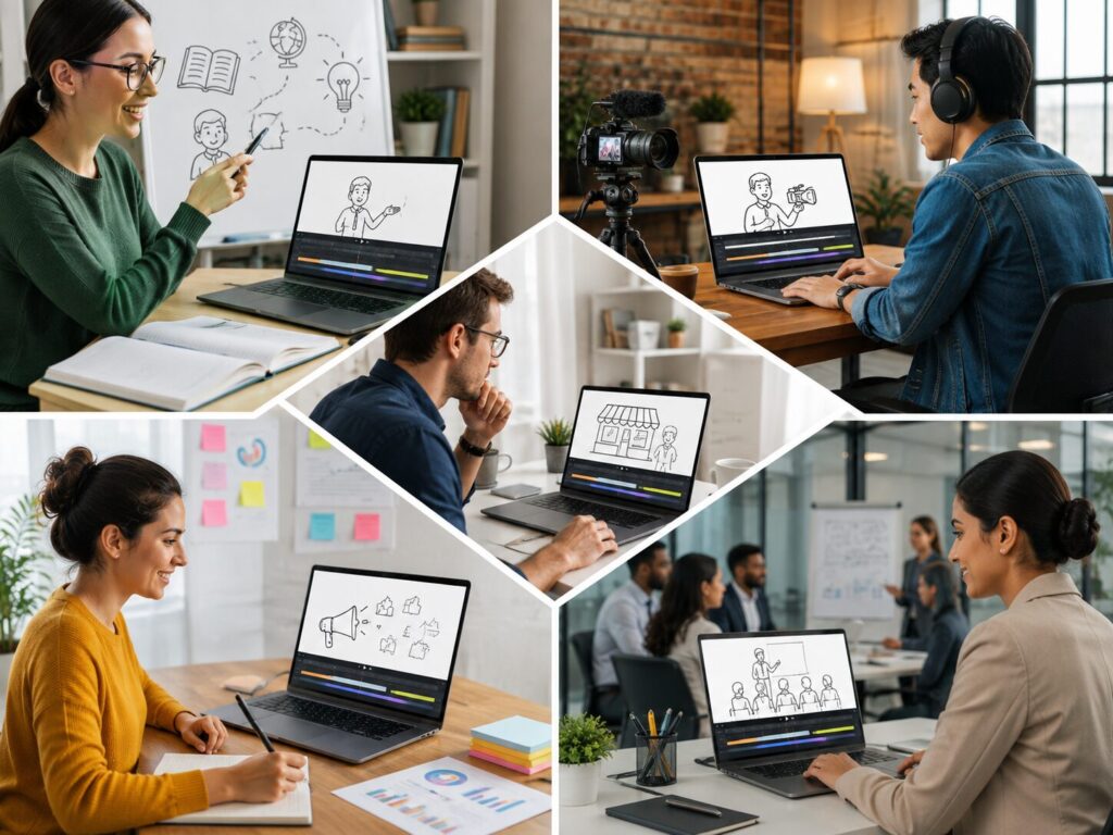 InstaDoodle users including educators marketers and content creators