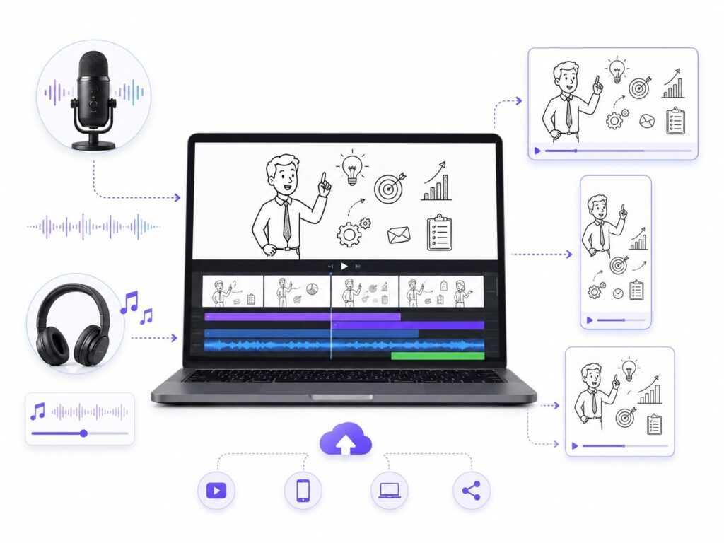 InstaDoodle voiceover music and multiple video aspect ratios